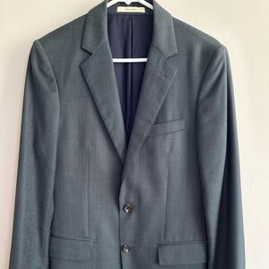 Club Monaco Men's Blazer/Suit Jacket in Dark Emerald Green - Wool - 38R